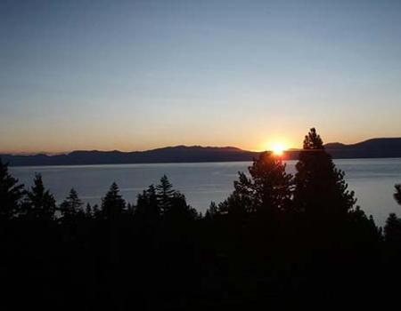 View of Tahoe Lake from a vacation rental