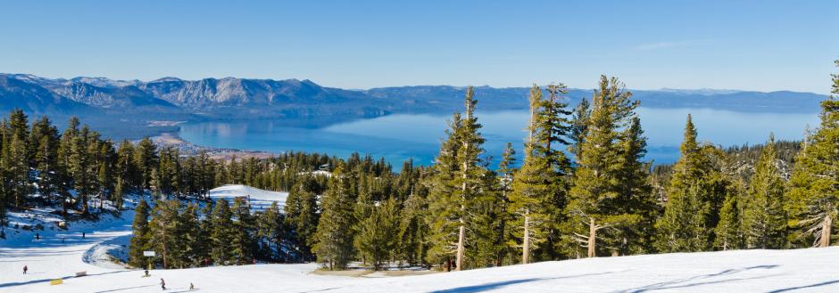Lake Tahoe Ski Resort in Winter