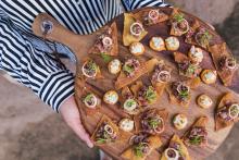 Appetizers on a tray at the Annual Passport to Dining