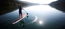 paddleboarding