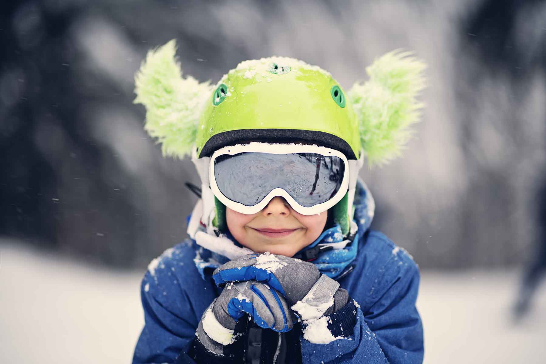 Little boy dressed up for an Ullr themed party